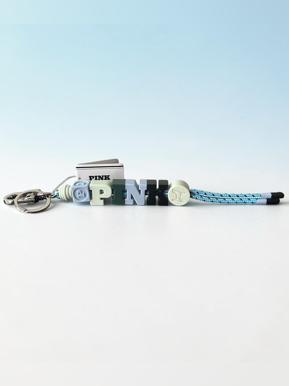 🆕🟦 PINK Block Letter Keychain Charm Victoria’s Secret NWT